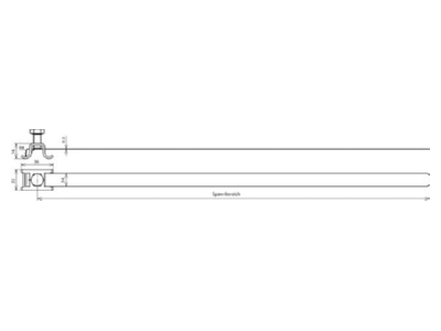 Dimensional drawing 3 Dehn 200 027 Tube clamp for lightning protection