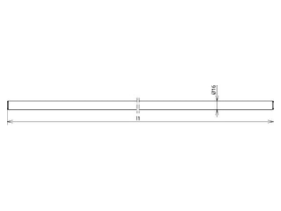 Dimensional drawing 1 Dehn 104 905 Interception rod chamfered

