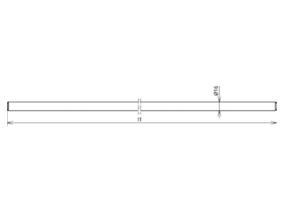 Dimensional drawing 3 Dehn 104 905 Interception rod chamfered