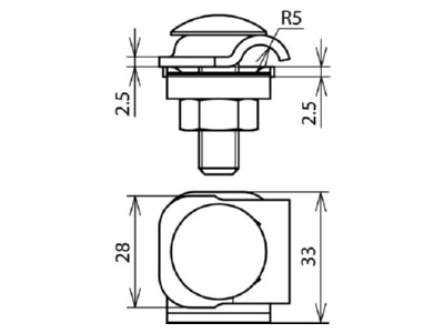 Dimensional drawing 2 Dehn 390 259 T  cross  parallel connector
