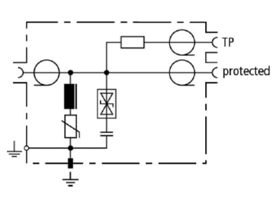 Circuit diagram 1 Dehn DGA FF TV Surge protection for signal systems
