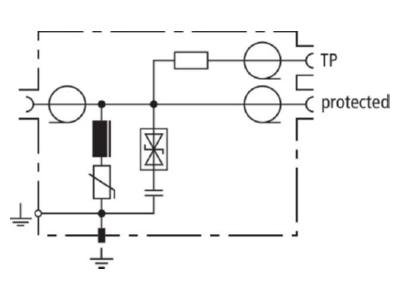 Circuit diagram 2 Dehn DGA FF TV Surge protection for signal systems
