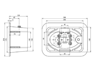 Dimensional drawing 2 Dehn 549 001 Inspection housing
