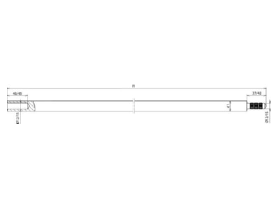 Dimensional drawing 2 Dehn 620 151 Earth rod 1500mm
