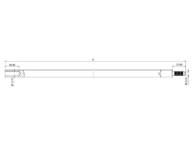 Dimensional drawing 3 Dehn 620 151 Earth rod 1500mm