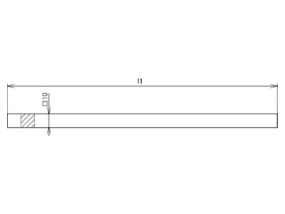 Dimensional drawing 1 Dehn KS 198 PAS Profile Busbar
