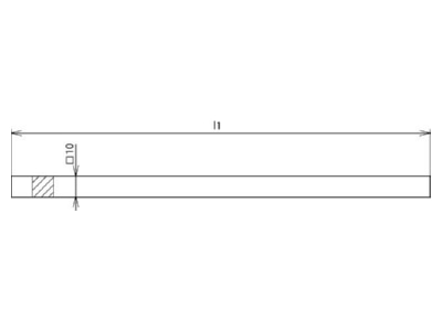 Dimensional drawing 2 Dehn KS 198 PAS Profile Busbar
