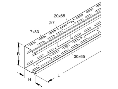 Mazeichnung Niedax LI 60 100 LS Kanalunterteil