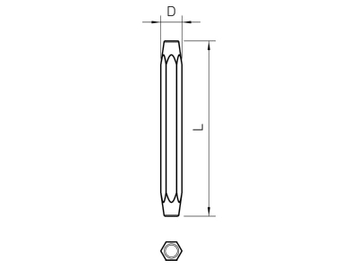 Dimensional drawing 1 OBO 915 S M6 Nail driver 6mm

