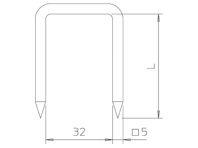 Dimensional drawing 1 OBO 366 35 Accessory for lightning protection

