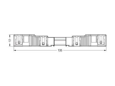 Dimensional drawing 1 WAGO 770 315 Connector plug in installation
