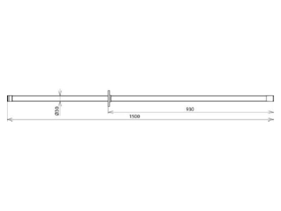 Dimensional drawing Dehn ES SK 1500 Accessory for lightning protection