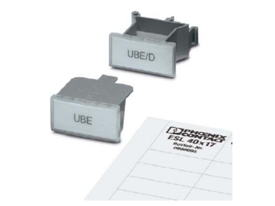 Product image 1 Phoenix UBE D Label for terminal block 20mm grey
