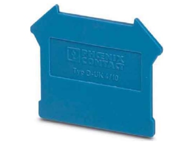 Product image 1 Phoenix D UK 4 10 BU End partition plate for terminal block
