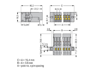 Mazeichnung WAGO 769 612 002 000 Stiftleiste 12pol  gr  0 08 4qmm
