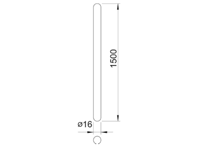 Mazeichnung 2 OBO 101 A 1500 Fangstange