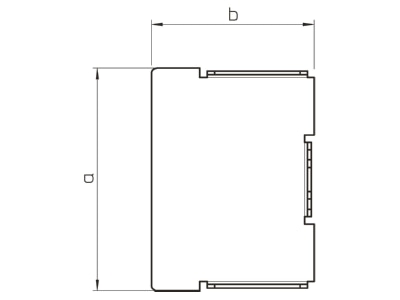 Ma�zeichnung 2 OBO LKM E40040FS Endstueck 40x40 Stahl