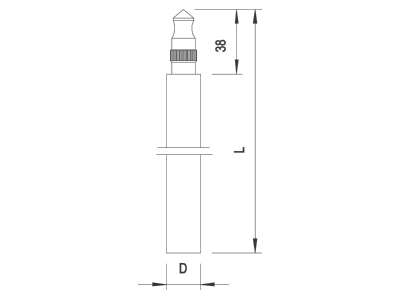 Ma�zeichnung 2 OBO 219 20 BP V4A 1 0m Staberder VA  1 4401