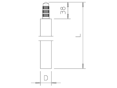Ma�zeichnung 1 OBO 219 25 ST FT 1 5m Staberder standard