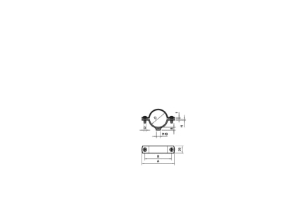 Dimensional drawing 1 OBO 2900WM10 33 5 FT Tube clamp 33 7mm
