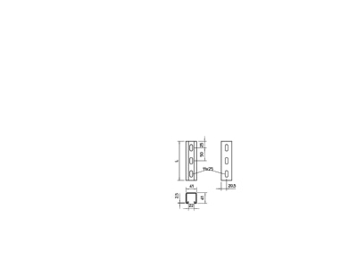 Mazeichnung 2 OBO MS4141PP0300FT Profilschiene mit Seitenlochung