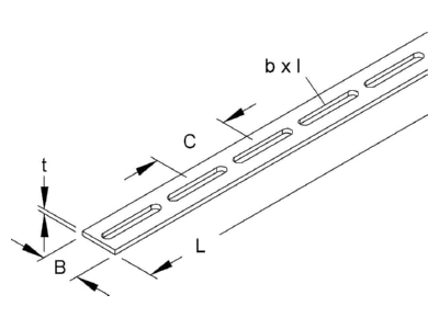 Mazeichnung Niedax S 25 X 3 2 Schlitzbandeisen
