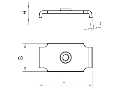 Ma�zeichnung 1 OBO T 6012 M4 G Gleitmutter ohne Schraube