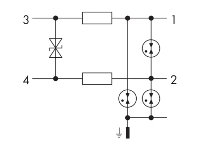 Circuit diagram WAGO 792 805 Surge protection for power supply
