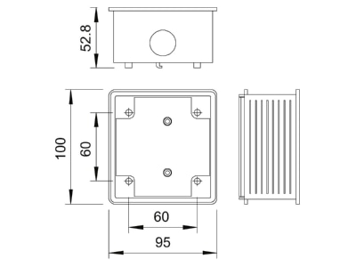 Ma�zeichnung 1 OBO 2392 CEE Einbaudose f 16 32A