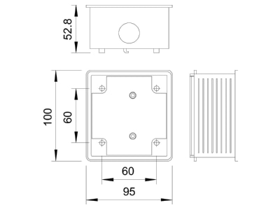 Ma�zeichnung 2 OBO 2392 CEE Einbaudose f 16 32A