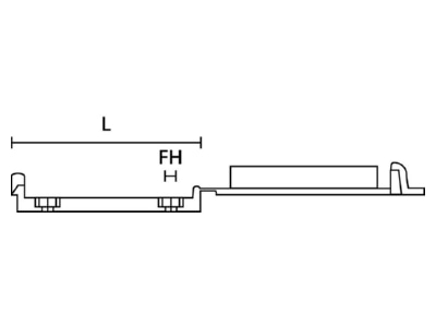 Mazeichnung 3 Hellermann Tyton FKH25 HIR BK C1 Flachbandkabelhalter