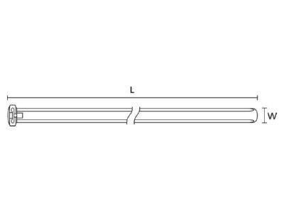 Dimensional drawing 3 Hellermann Tyton KR8 33 HS NA L1 Cable tie 8x337mm Colourless