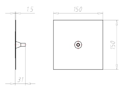 Mazeichnung Kaiser 9059 46 Kabelmanschette D 8 11mm