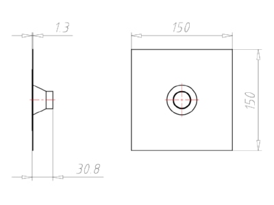 Mazeichnung Kaiser 9059 49 Rohrmanschette D 25 32mm