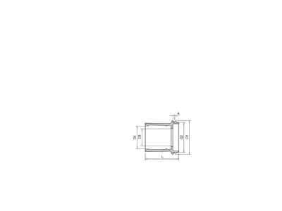Dimensional drawing 2 OBO EDR 40 32 40 LGR End spout for tube 40mm
