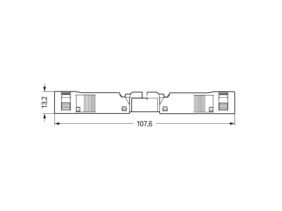 Dimensional drawing 1 WAGO 890 112 Connector plug in installation 2x1 5mm 
