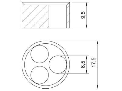 Ma�zeichnung 3 OBO 107 C V 16 3x6 Mehrfachdichteinsatz
