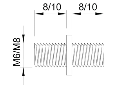 Ma�zeichnung 1 OBO 3100 M6 G Doppelnippel