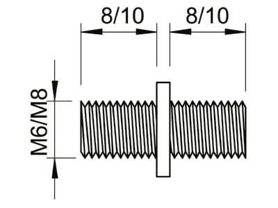 Ma�zeichnung 2 OBO 3100 M6 G Doppelnippel
