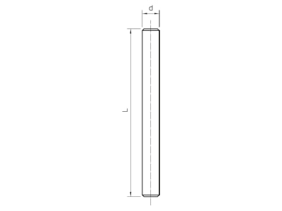 Dimensional drawing 1 OBO TR M8 1M G Threaded rod M8x1000mm 2078 M8 1M G
