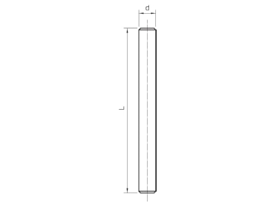 Dimensional drawing 2 OBO TR M8 1M G Threaded rod M8x1000mm 2078 M8 1M G
