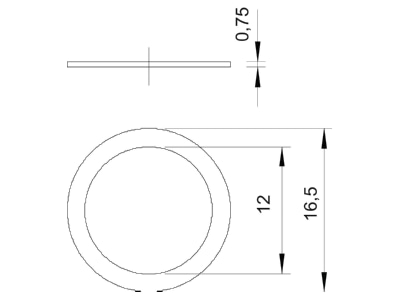Ma�zeichnung 1 OBO 107 D PG11 GTP Druckring Stahl gal vz