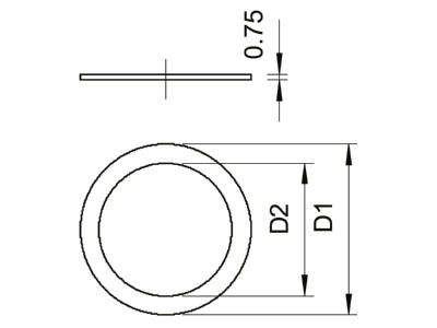 Ma�zeichnung 2 OBO 107 D PG11 GTP Druckring Stahl gal vz