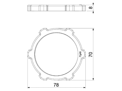 Ma�zeichnung 1 OBO 116 PG48 Gegenmutter Iso
