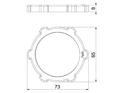 Ma�zeichnung 1 OBO 116 VDE PG42 PA Gegenmutter Iso