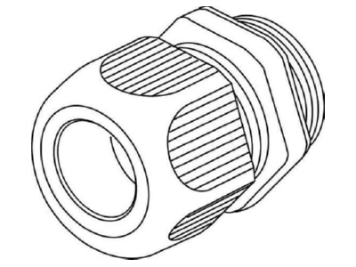 Dimensional drawing Kleinhuis 1234M1601 Cable gland   core connector M16