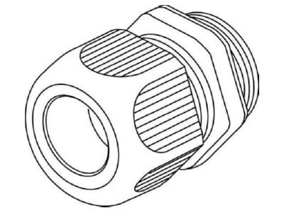 Dimensional drawing Kleinhuis 1234M2001 Cable gland   core connector M20