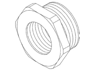 Dimensional drawing 2 Kleinhuis 1893M2012 Adapter ring M12   M20 plastic