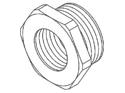 Dimensional drawing 1 Kleinhuis 1893M4025 Adapter ring M25   M40 plastic
