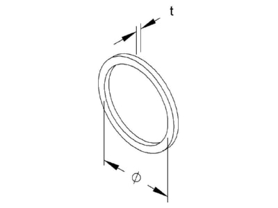 Dimensional drawing Kleinhuis 987H M20 Sealing ring for M20 thread